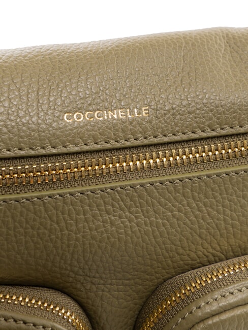 HYLE Mittelgro&szlig;e Ledertasche mit Doppelfunktion Lorbeergr&uuml;n - Damentaschen