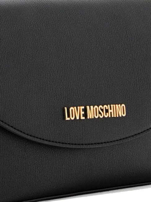 CHUNKY TAB Tasche mit &Uuml;berschlag und Schultergurt Schwarz - Damentaschen