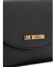 LOVE MOSCHINO CHUNKY TAB Tasche mit &Uuml;berschlag und Schultergurt Schwarz - Damentaschen - 3