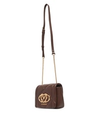LOVE MOSCHINO EMBOSSED Mini-Umh&auml;ngetasche Schokolade - Damentaschen - 2