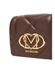 LOVE MOSCHINO EMBOSSED Mini-Umh&auml;ngetasche Schokolade - Damentaschen - 4