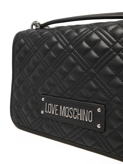 QUILTED Umh&auml;ngetasche mit Doppelfunktion Schwarz Schwarz - Damentaschen