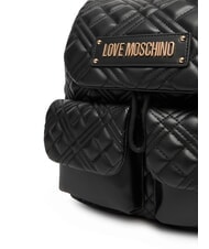 LOVE MOSCHINO QUILTED Rucksack mit zwei Taschen Schwarz - Damentaschen - 4