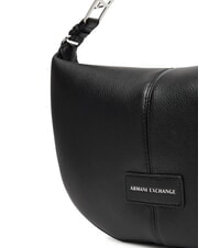 ARMANI EXCHANGE LIZ PEBBLE Mittelgro&szlig;e Hobo-Umh&auml;ngetasche Schwarz - Damentaschen - 3