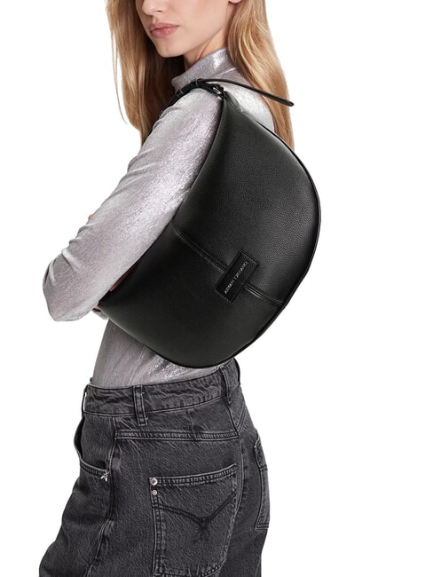 LIZ PEBBLE Mittelgro&szlig;e Hobo-Umh&auml;ngetasche Schwarz - Damentaschen