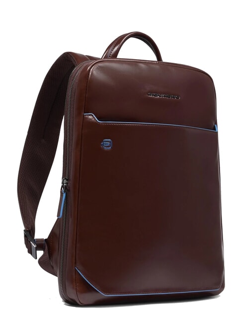 BLUE SQUARE 14" Laptop-Rucksack aus Leder MAHAGONI - PC-Rucks&auml;cke