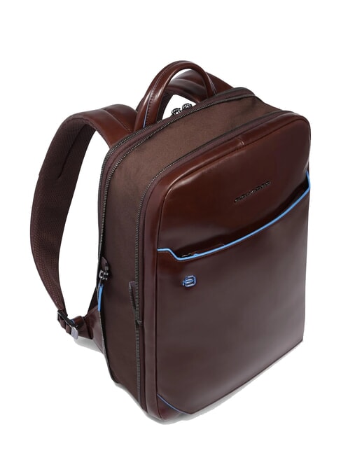 BLUE SQUARE 14" Laptop-Rucksack aus Leder MAHAGONI - PC-Rucks&auml;cke