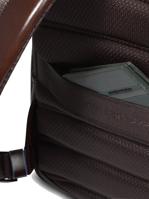 BLUE SQUARE 14" Laptop-Rucksack aus Leder MAHAGONI - PC-Rucks&auml;cke