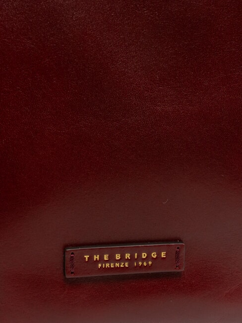 MADDALENA Umh&auml;ngetasche aus Leder Chianti / Bordeaux / Gold - Damentaschen