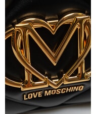 LOVE MOSCHINO EMBOSSED Umh&auml;ngetasche, mit Schultergurt Schwarz - Damentaschen - 4
