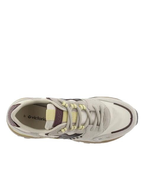 LUNA Laufsneaker mit gezackter Sohle Beige - Damenschuhe