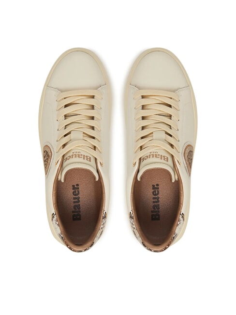 VENUS Turnschuhe Creme/Python - Damenschuhe