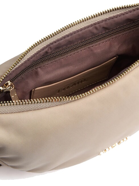 PUFFY NYLON Mini-Halbmond-Umh&auml;ngetasche greige - Damentaschen