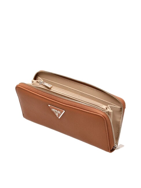 LAUREL 2 Gro&szlig;e Geldb&ouml;rse mit Rundum-Rei&szlig;verschluss und Handgelenksschlaufe COGNAC - Brieftaschen Damen