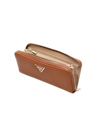 GUESS LAUREL 2 Gro&szlig;e Geldb&ouml;rse mit Rundum-Rei&szlig;verschluss und Handgelenksschlaufe COGNAC - Brieftaschen Damen - 2