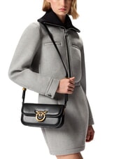 PINKO LOVE BOX Umh&auml;ngetasche aus Leder schwarz-antikgold - Damentaschen - 5