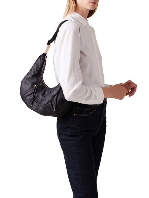 FOLD  Weiche Umh&auml;ngetasche dunkles Schwarz - Damentaschen