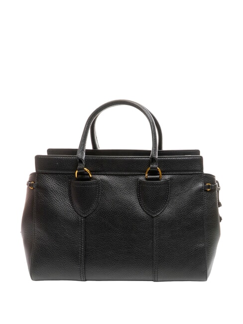 YORK Lederhandtasche mit Schnalle Schwarz - Damentaschen