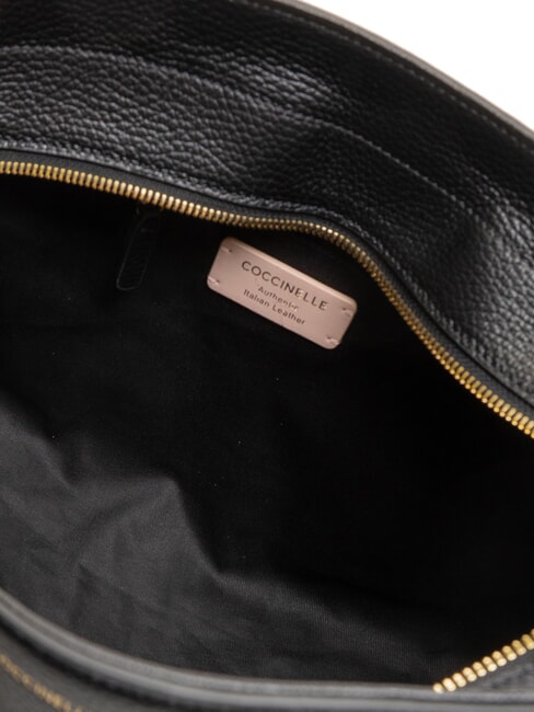 YORK Lederhandtasche mit Schnalle Schwarz - Damentaschen