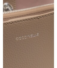 COCCINELLE SWAP Ledertasche mit Schultergurt warmes Taupe - Damentaschen - 5