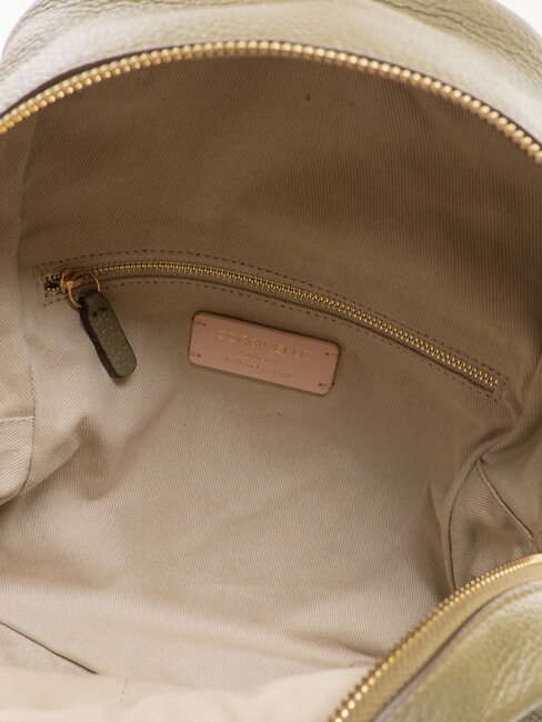 JEN Runder Lederrucksack mit Tasche Lorbeergr&uuml;n - Damentaschen