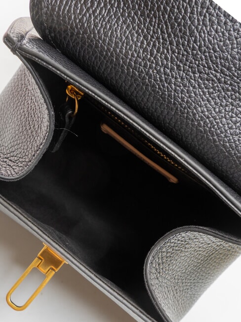 MARVIN Mini-Handtasche aus Leder mit Schultergurt Schwarz - Damentaschen