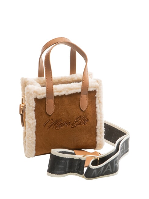 SHERPA Mini-Handtasche mit Schultergurt dunkles Leder - Damentaschen
