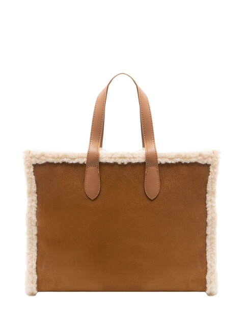 SHERPA Mittelgro&szlig;e Handtasche mit Schultergurt dunkles Leder - Damentaschen