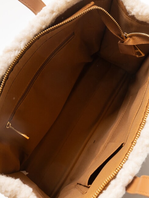 SHERPA Mittelgro&szlig;e Handtasche mit Schultergurt dunkles Leder - Damentaschen