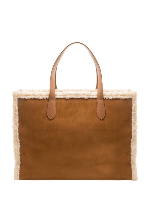 SHERPA Gro&szlig;e Handtasche mit Schultergurt dunkles Leder - Damentaschen