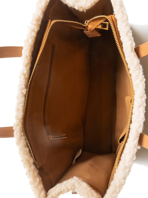 SHERPA Gro&szlig;e Handtasche mit Schultergurt dunkles Leder - Damentaschen