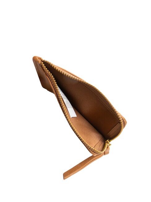 BASIC Gro&szlig;es Kartenetui aus Leder mit Rei&szlig;verschluss Cognac - Brieftaschen Herren