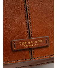 THE BRIDGE FAENTINA Gro&szlig;e Umh&auml;ngetasche aus Leder BRAUN - Damentaschen - 3