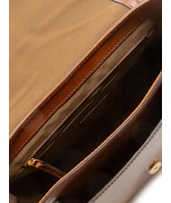 THE BRIDGE FAENTINA Gro&szlig;e Umh&auml;ngetasche aus Leder BRAUN - Damentaschen - 5