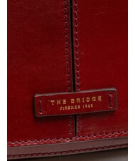 THE BRIDGE FAENTINA Gro&szlig;e Umh&auml;ngetasche aus Leder Chianti / Bordeaux / Gold - Damentaschen - 3