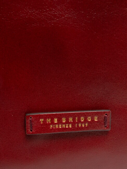 MADDALENA Einkaufstasche aus Leder Chianti / Bordeaux / Gold - Damentaschen