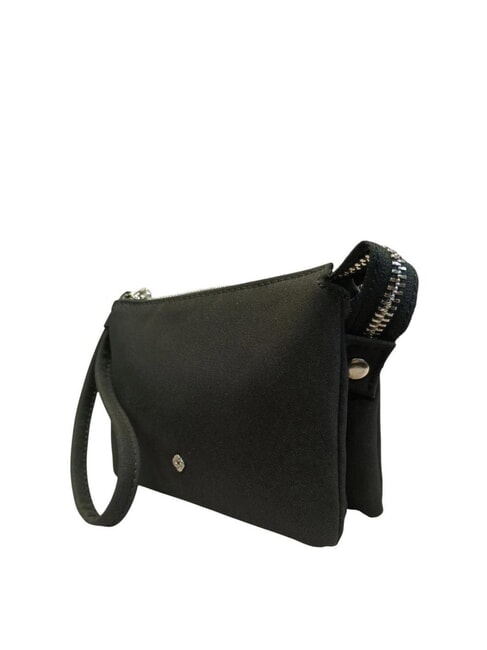 POUCHY Mini-Clutch mit 3 F&auml;chern SCHWARZ - Damentaschen