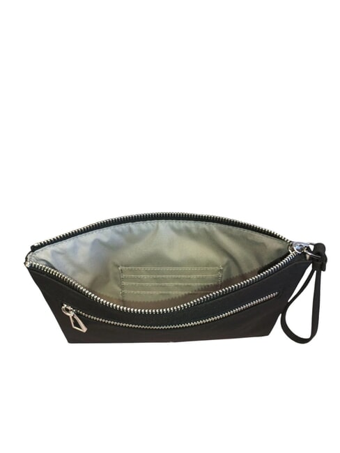 POUCHY Flache Clutch mit Kartenfach SCHWARZ - Damentaschen