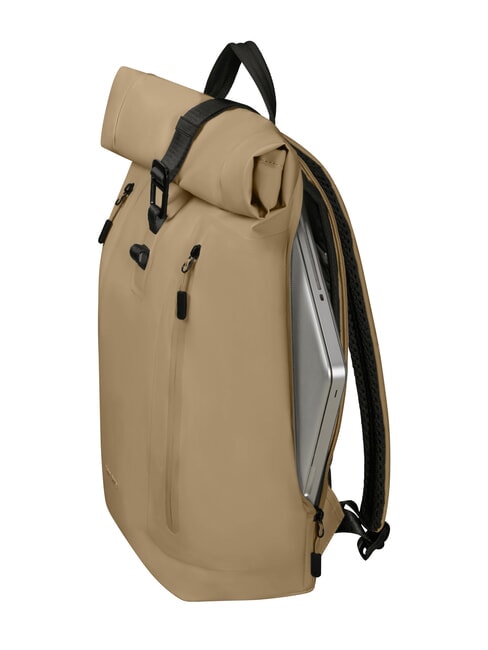 COATIFY BIZ Rolltop-Rucksack f&uuml;r 15,6-Zoll-Laptop Sand - PC-Rucks&auml;cke