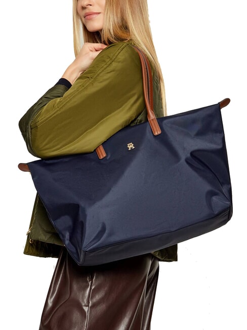 POPETTE Maxi-Umh&auml;ngetasche spaceblau/schwarz - Damentaschen