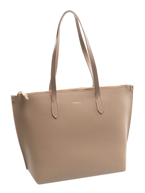 CLASSIC Shopper aus Leder Taupe - Damentaschen