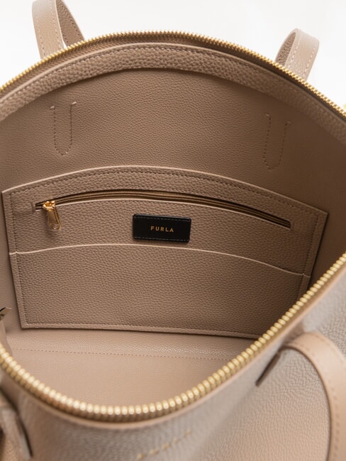 CLASSIC Shopper aus Leder Taupe - Damentaschen