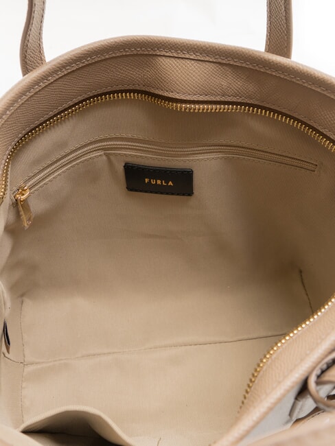 CLASSIC Handtasche, Ledershopper Taupe - Damentaschen