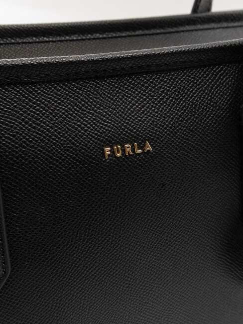 CLASSIC Handtasche, Ledershopper Schwarz - Damentaschen