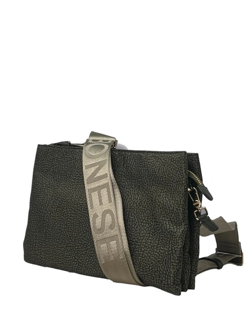 L'ECOLE NYLON Umh&auml;ngetasche mit drei F&auml;chern Lorbeer - Damentaschen