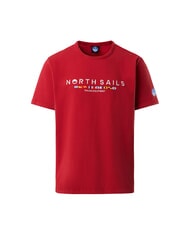 NORTH SAILS PRINT Baumwoll-T-Shirt rote Lava - Herren-T-Shirts - 4
