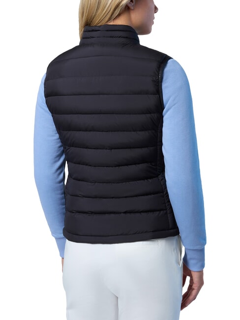 GALIA Wattierte &auml;rmellose Jacke Schwarz - Damenweste