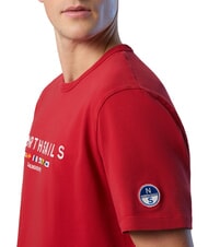 NORTH SAILS PRINT Baumwoll-T-Shirt rote Lava - Herren-T-Shirts - 3