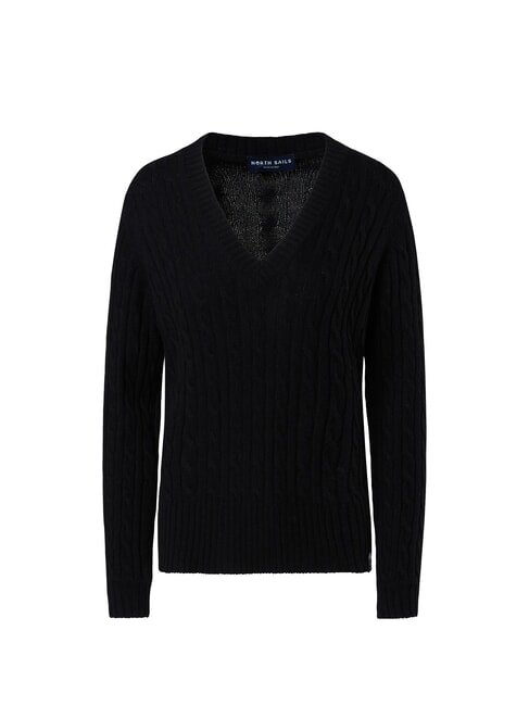 N/S Pullover mit V-Ausschnitt Schwarz - Damenpullover