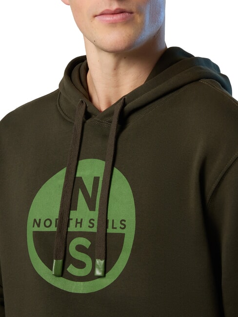 GRAPHIC Baumwoll-Hoodie Waldgr&uuml;n - Sweatshirts Herren